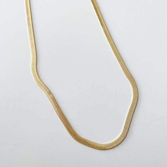 Madewell Jewelry - Madewell Herringbone Chain Necklace (Vintage Gold)